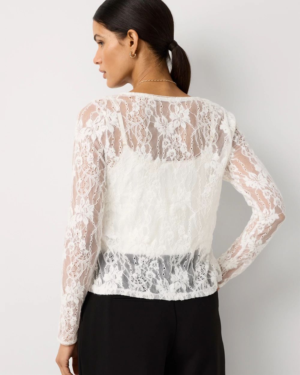 Lace Cardigan | White House Black Market